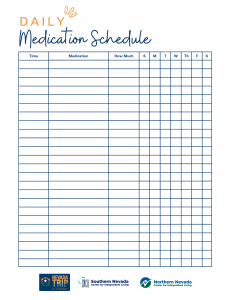 Downloadable medication schedule